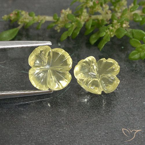 3.26 ct Yellow Quartz, 8.7 x 8.4 mm Carved From Brazil, Photo A