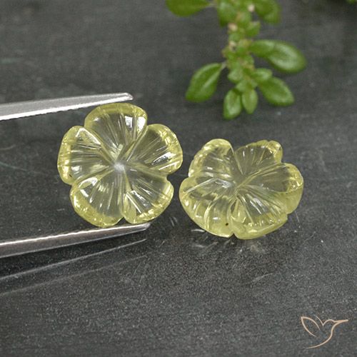 5.2 ct Yellow Quartz, 10 x 9.9 mm Carved From Brazil, Photo A