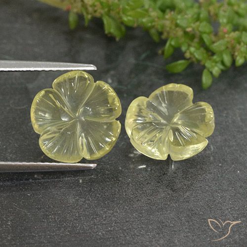 6.26 ct Yellow Quartz, 10.8 x 10.8 mm Carved From Brazil, Photo A