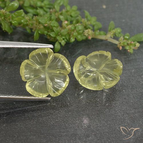 6.36 ct Yellow Quartz, 11.1 x 11 mm Carved From Brazil, Photo A