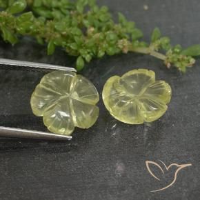 Quartz Gemstones in 11 x 11 mm (calibrated) Size for Sale, Quartz Stones in Light Yellow Color