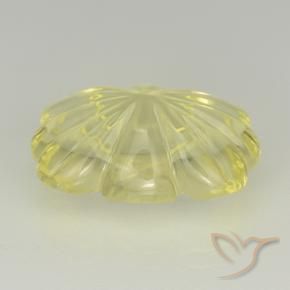 Quartz Gemstone in 17 x 11.2 mm Size for Sale, Quartz Stone in Medium Yellow Color