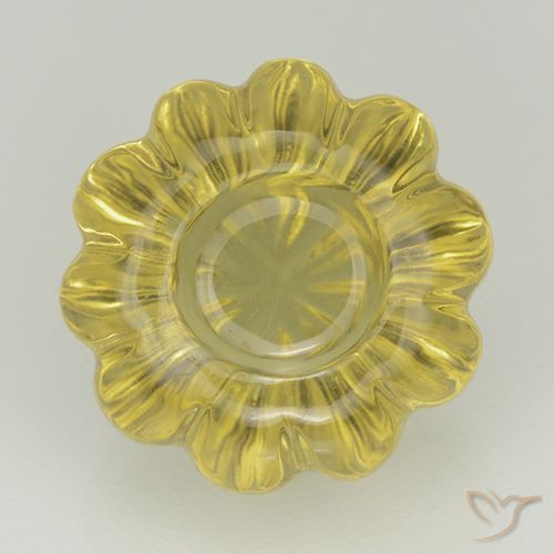 8.52ct Natural Laguna Yellow Quartz, Flower Cut, Transparent