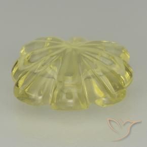 Quartz Gemstone in 15.2 x 13.1 mm Size for Sale, Quartz Stone in Medium Yellow Color