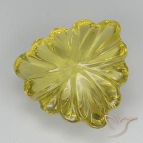 5.70 ct Yellow Quartz Stone, Natural Quartz in Fancy Carved Trillion Shape for Sale