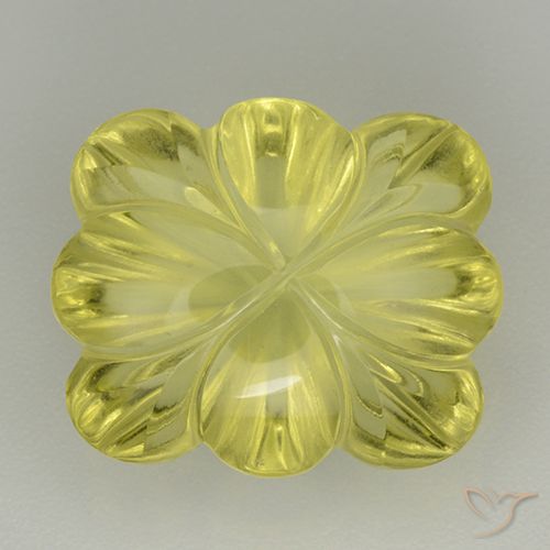 8.98ct Natural Bumblebee Yellow Quartz, Flower Cut, Transparent