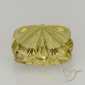 Quartz Gemstone in 12.9 x 10.6 mm Size for Sale, Quartz Stone in Deep Yellow Color