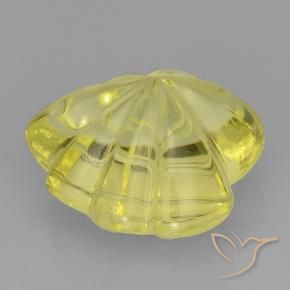 Quartz Gemstone in 14 x 14 mm (calibrated) Size for Sale, Quartz Stone in Light Bumblebee Yellow Color