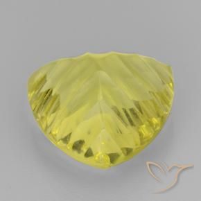 Quartz Gemstone in 12.9 x 12.5 mm Size for Sale, Quartz Stone in Vivid Yellow Color
