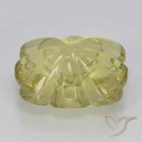 Quartz Gemstone in 13.7 x 11.5 mm Size for Sale, Quartz Stone in Medium-Light Yellow Color