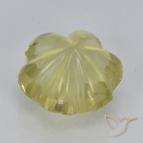Quartz Gemstone in 9.7 x 9.5 mm Size for Sale, Quartz Stone in Light Yellow Color