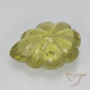 Quartz Gemstone in 14.4 x 10.7 mm Size for Sale, Quartz Stone in Light Pineapple Yellow Color