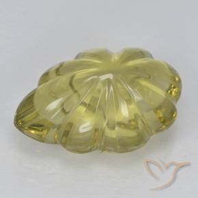 Quartz Gemstone in 14.8 x 10.4 mm Size for Sale, Quartz Stone in Light Golden-Yellow Color