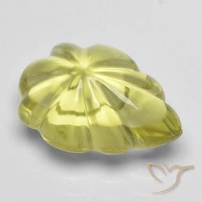 Quartz Gemstone in 13.9 x 10 mm Size for Sale, Quartz Stone in Greenish Yellow Color