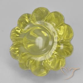 7.80 ct Yellow Quartz Stone, Natural Quartz in Fantasy Carved Flower Shape for Sale