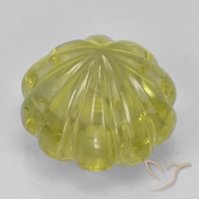 Quartz Gemstone in 12.5 x 12.5 mm Size for Sale, Quartz Stone in Pineapple Yellow Color