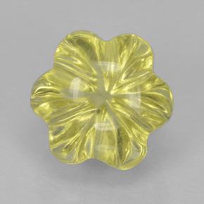 2.06 ct Yellow Quartz Gemstone, Quartz Gem in Fantasy Carved Flower Shape for Sale.