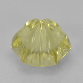 Quartz Gemstone in 8.1 x 7.8 mm Size for Sale, Quartz Stone in Medium Yellow Color