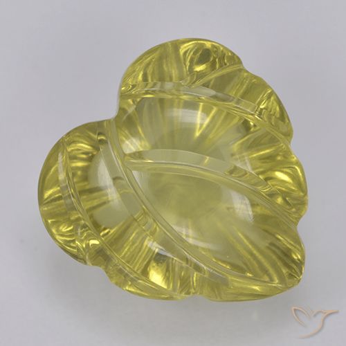 Cuarzo Amarillo medio Elegante de 5.36 ct de Brasil, dimensión 11,9x11,4 mm, piedra preciosa natural Irradiado, claridad Transparente, Cuarzo Hoja tallada de 1 pieza, dureza de Mohs de 7 Adecuado para joyas de uso diario , Photo A