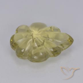Quartz Gemstone in 14.9 x 11 mm Size for Sale, Quartz Stone in Neutral Yellow Color