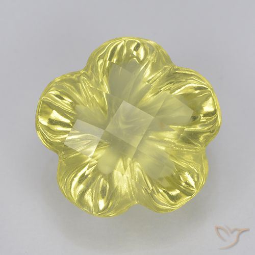 3.16 ct Yellow Quartz, 10.4 x 10.3 mm Carved From Brazil, Photo A