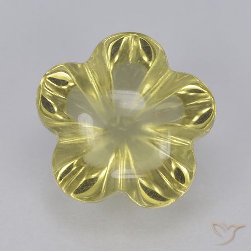 2.68ct Natural Laguna Yellow Quartz, Flower Cut, Transparent