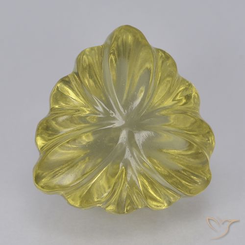5.68ct Natural Light Golden-Yellow Quartz, Trillion, Transparent