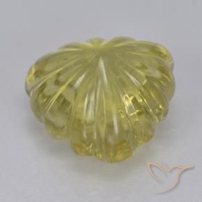 Quartz Gemstone in 11.9 x 11.4 mm Size for Sale, Quartz Stone in Light Golden-Yellow Color
