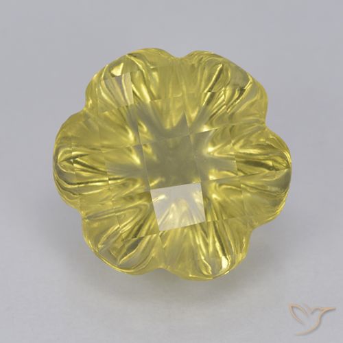 3.55ct Natural Amarelo Dourado Claro Quartzo, Flor cortada, Transparente, Photo A