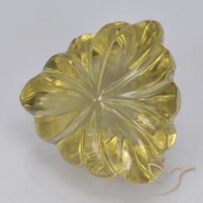 5.97 ct Yellow Quartz Stone, Natural Quartz in Fancy Carved Trillion Shape for Sale