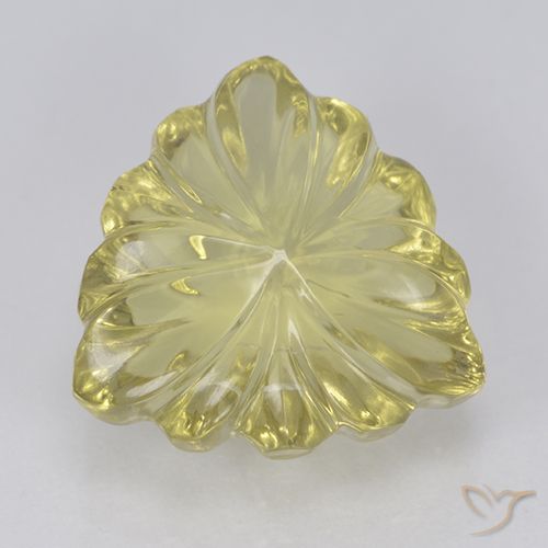 5.65ct Natural Medium-Light Yellow Quartz, Trillion, Transparent