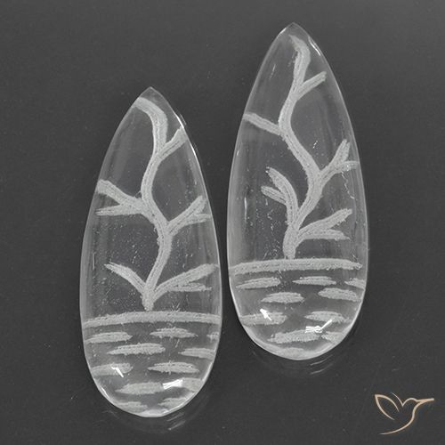 36.06ctw Natural Clear White Quartz, Pear Shape, Transparent