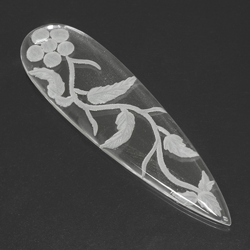 Blanc clair Quartz gemme - 34ct Poire sculptée (ID: 501694)
