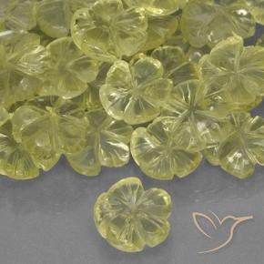 73.34 ctw Yellow Quartz Stones, Natural Quartz in Carved Flower Shape for Sale
