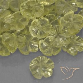 Quartz Gemstones in 9 x 9 mm (calibrated) Size for Sale, Quartz Stones in Medium Yellow Color
