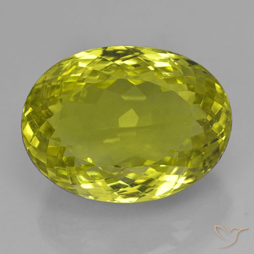 28.4 ct Yellow Quartz, 21.8 x 16.2 mm Oval Portuguese Cut From Brazil, Photo A