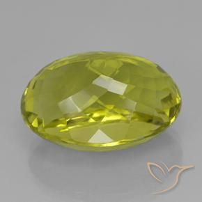 Quartz Gemstone in 21.8 x 16.2 mm Size for Sale, Quartz Stone in Medium Yellow Color