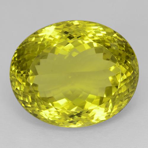 54.44 ct Yellow Quartz, 24.9 x 20.5 mm Oval Portuguese Cut From Brazil, Photo A