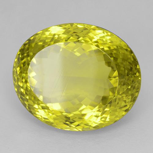 54.44 ct Yellow Quartz Stone, Natural Quartz in Oval Portuguese-Cut Shape for Sale