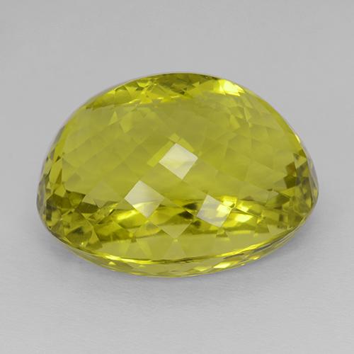 Quartz Gemstone in 24.9 x 20.5 mm Size for Sale, Quartz Stone in Bumblebee Yellow Color