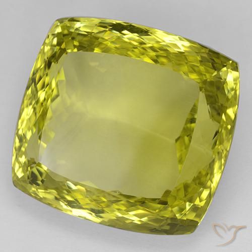73.08 ct Yellow Quartz Stone, Natural Quartz in Cushion-Cut Shape for Sale