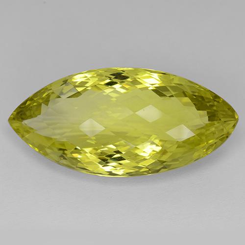 Pineapple Yellow Quarz Edelstein - 54.1ct Marquise Schachbrettschliff (ID: 508856)