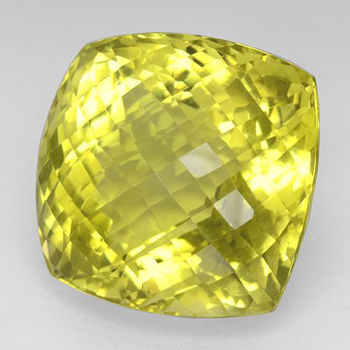 80.66 ct Yellow Quartz Stone, Natural Quartz in Cushion Checkerboard Shape for Sale