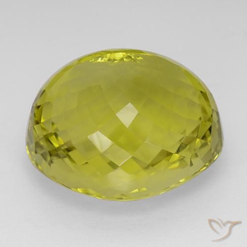 Quartz Gemstone in 26.9 x 23.4 mm Size for Sale, Quartz Stone in Corn Yellow Color