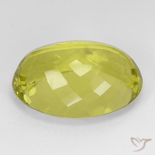 Quartz Gemstone in 26.3 x 19.1 mm Size for Sale, Quartz Stone in Corn Yellow Color