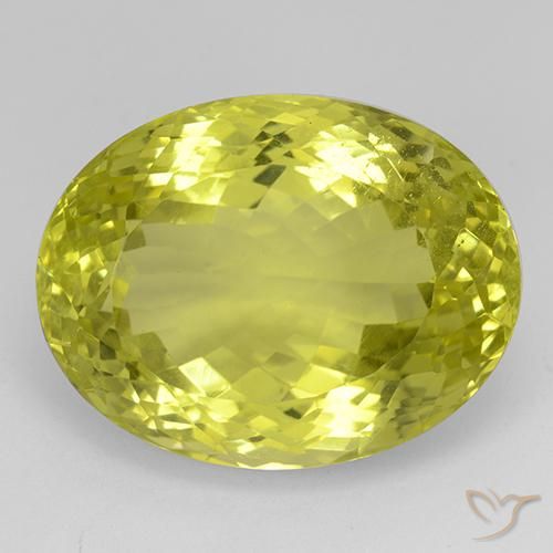 45.68 ct Yellow Quartz Gemstone, Quartz Gem in Oval Portuguese-Cut Shape for Sale.