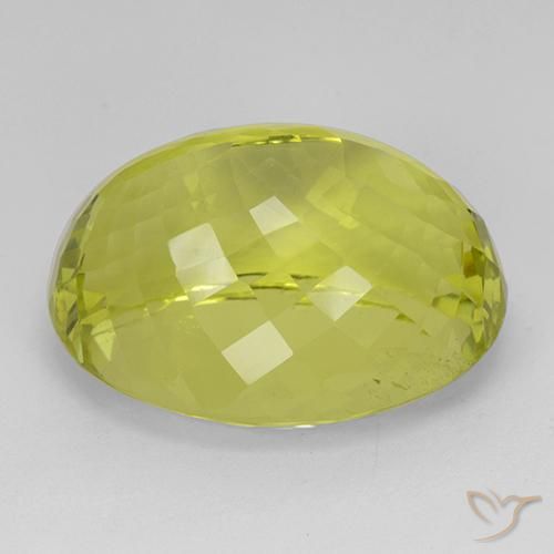 Quartz Gemstone in 24.9 x 19.2 mm Size for Sale, Quartz Stone in Medium Yellow Color