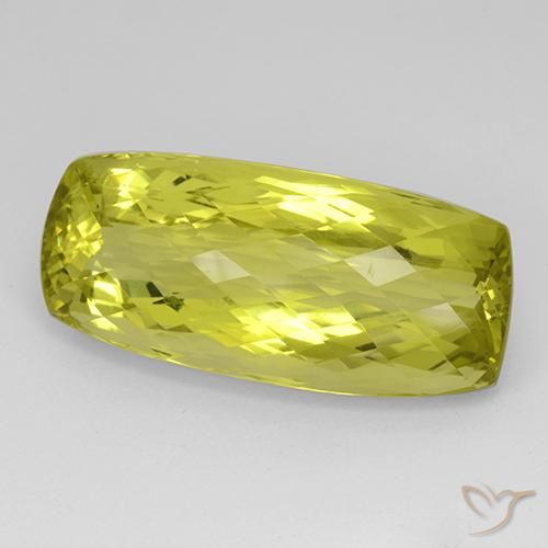 46.05 ct Yellow Quartz Stone, Natural Quartz in Cushion Checkerboard Shape for Sale