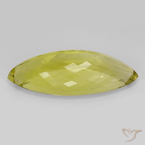 Quartz Gemstone in 42.8 x 17.6 mm Size for Sale, Quartz Stone in Corn Yellow Color