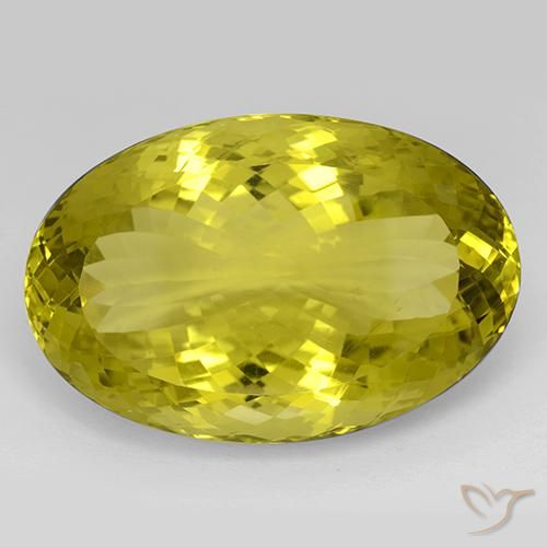101 ct Yellow Quartz, 38.2 x 25.4 mm Oval Portuguese Cut From Brazil, Photo A